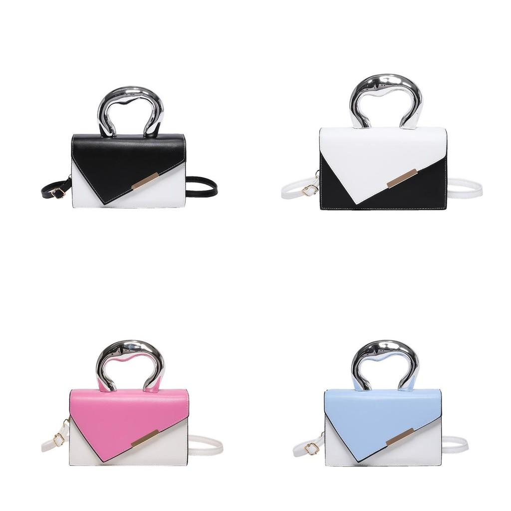 Stylish Colorblock Feminine Handbag Trendy Spring Casual Small Crossbody Purse