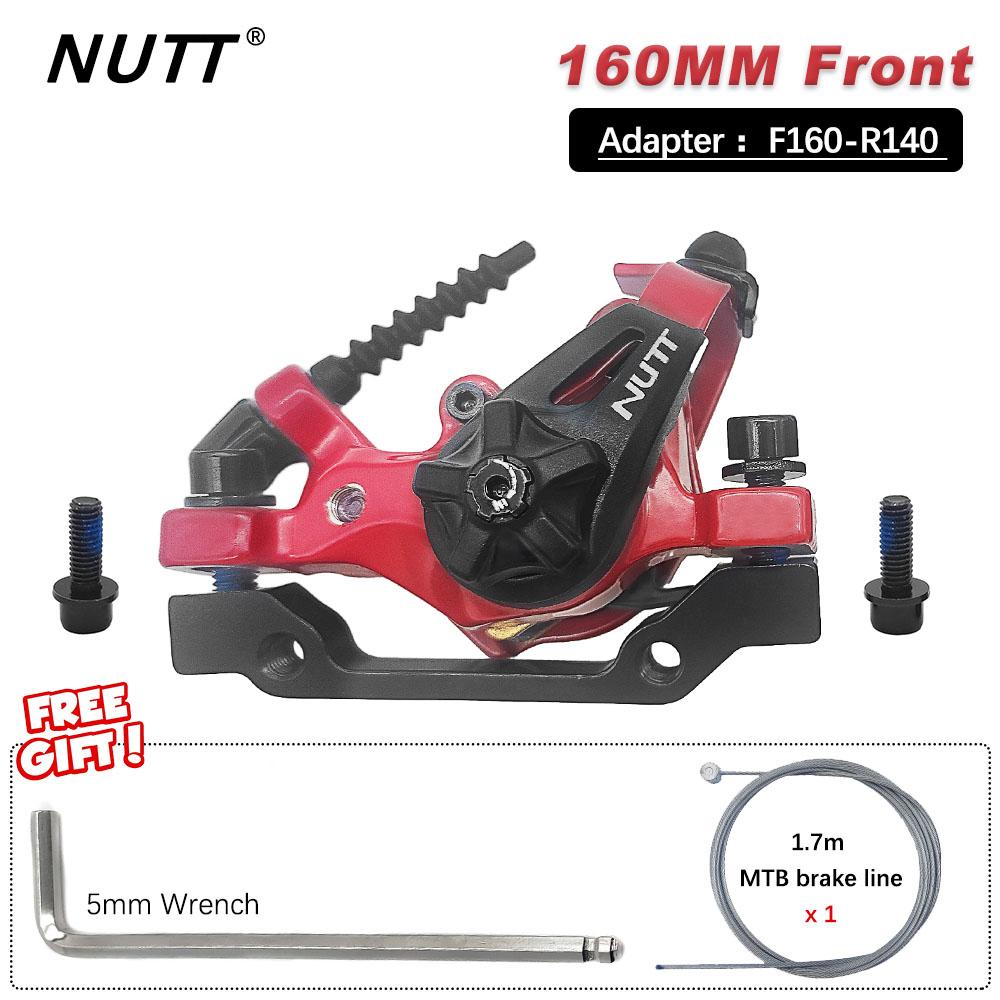 NUTT MTB Mountain Bicycle Discs Brake Red Color Brakes Line Caliper 160MM Disk 180MM Rotor For BMX Scooter Front Rear Bike Parts