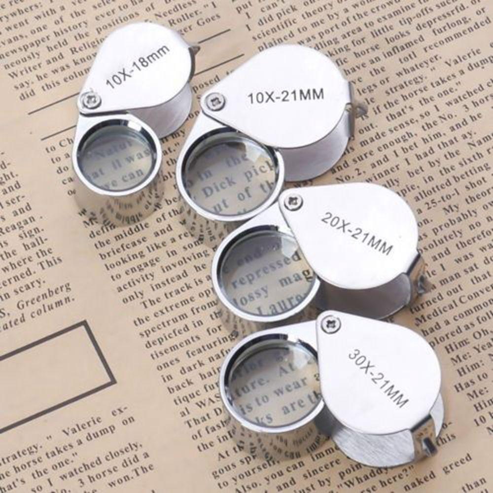 1PC 10/20/30X Mini Handheld Lens Optical Glass Magnifying Jeweler Eye Glass Magnifier Jewelry Loupe