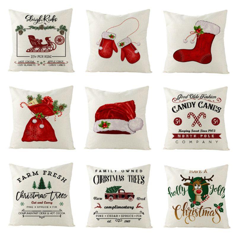 Premium Quality 18" Christmas Cushion Cover In Eco-friendly Linen For Holiday Decor