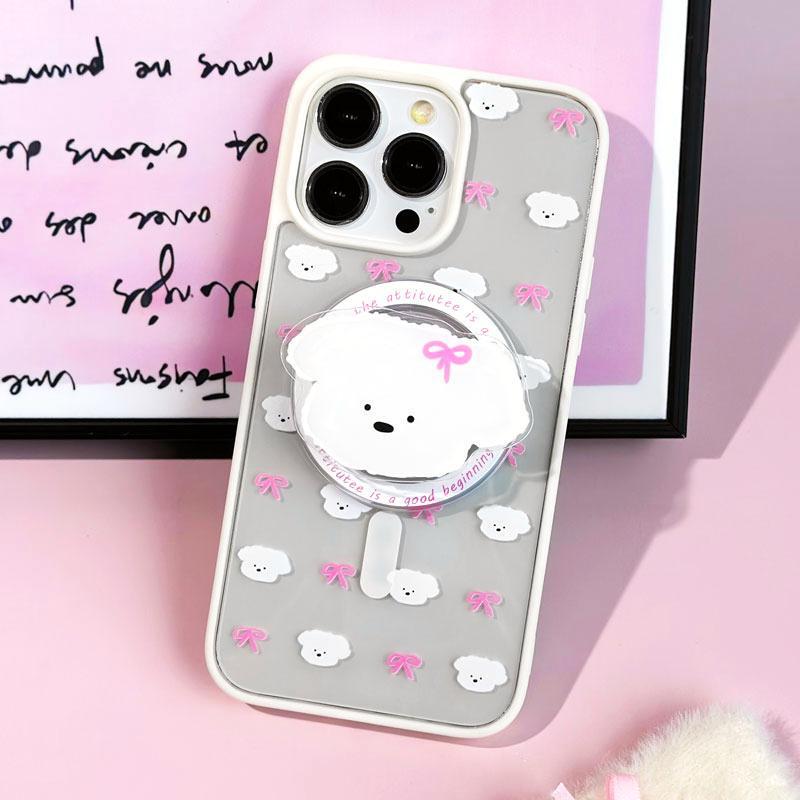 Etui magnetyczne Zhitai Frosted do iPhone'a 15 Pro Max, 14 Pro, 13 i 12, ze stojakiem.