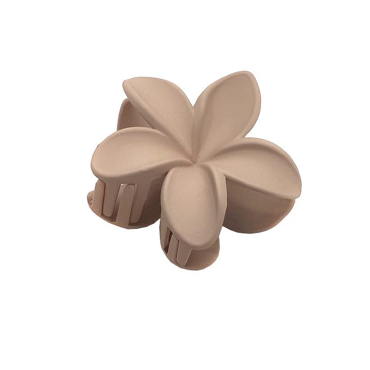 Matte Flower Hair Claw: Five-Petal Clip for Updo & Ponytail