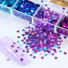 12Colors/set Nail Glitter Pentagram Shape 3D Sequins Nail Art Tips Charms Epoxy Filled Sequin for Nail Art/craft/makeup