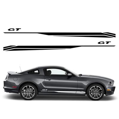 2Pcs Car Side Door Body DIY Vinyl Decals Decoration For Ford Mustang Coupe GT - Shelby GT500 GT350 Auto Styling Accessories