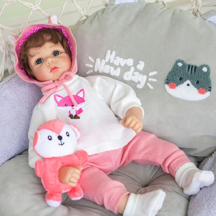 21inch Simulation Cuddle for Doll for Baby Infant Vivid Lifelike Children Xmas G