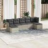 VidaXL Garden Lounge Set with Cushions 7 Pcs, Sofas with Adjustable Feet, Outdoor Furniture Set Patio Terrace, 3249871