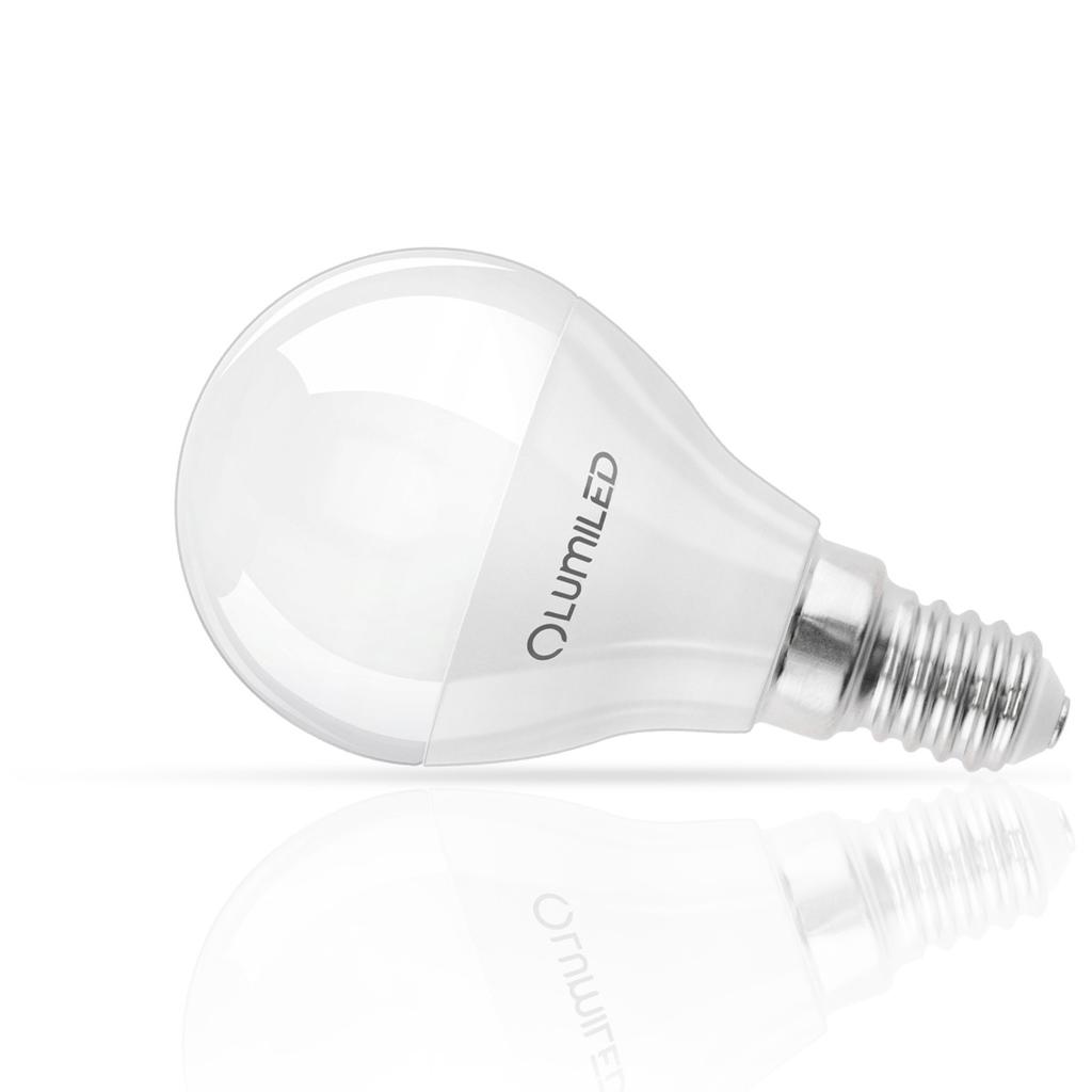 Lumiled Pack of 6 E14 P45 2.5W Golf Ball LED Bulbs (25W Equivalent, Cool White 6500K, 249lm, 180°)