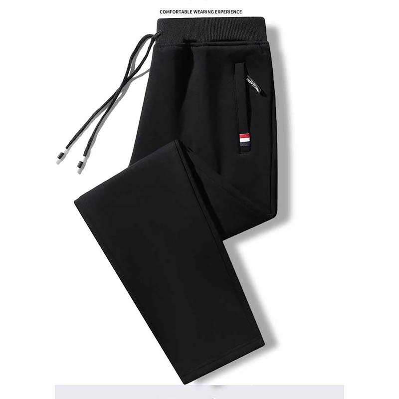 Solid color pants men's large size spring and autumn loose sports fashion brand casual pants straight underpants