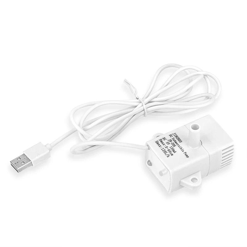 JN-206 DC/USB 5V Onderwater Pomp - 120L/u Borstelloze Huisdierenfontein voor Aquarium/Katten Drinkbakken met LED & Automatische Uitschakeling