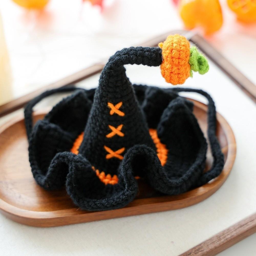 Woven Design Dog Wizard Hat Washable Halloween Pet Hat Funny Cat Headgear Halloween Party
