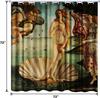 Bohemian Style Mermaid Goddess Classical Art Shower Curtain Liner Ocean Nautical Vintage Bathroom Decor Mythology Painting
