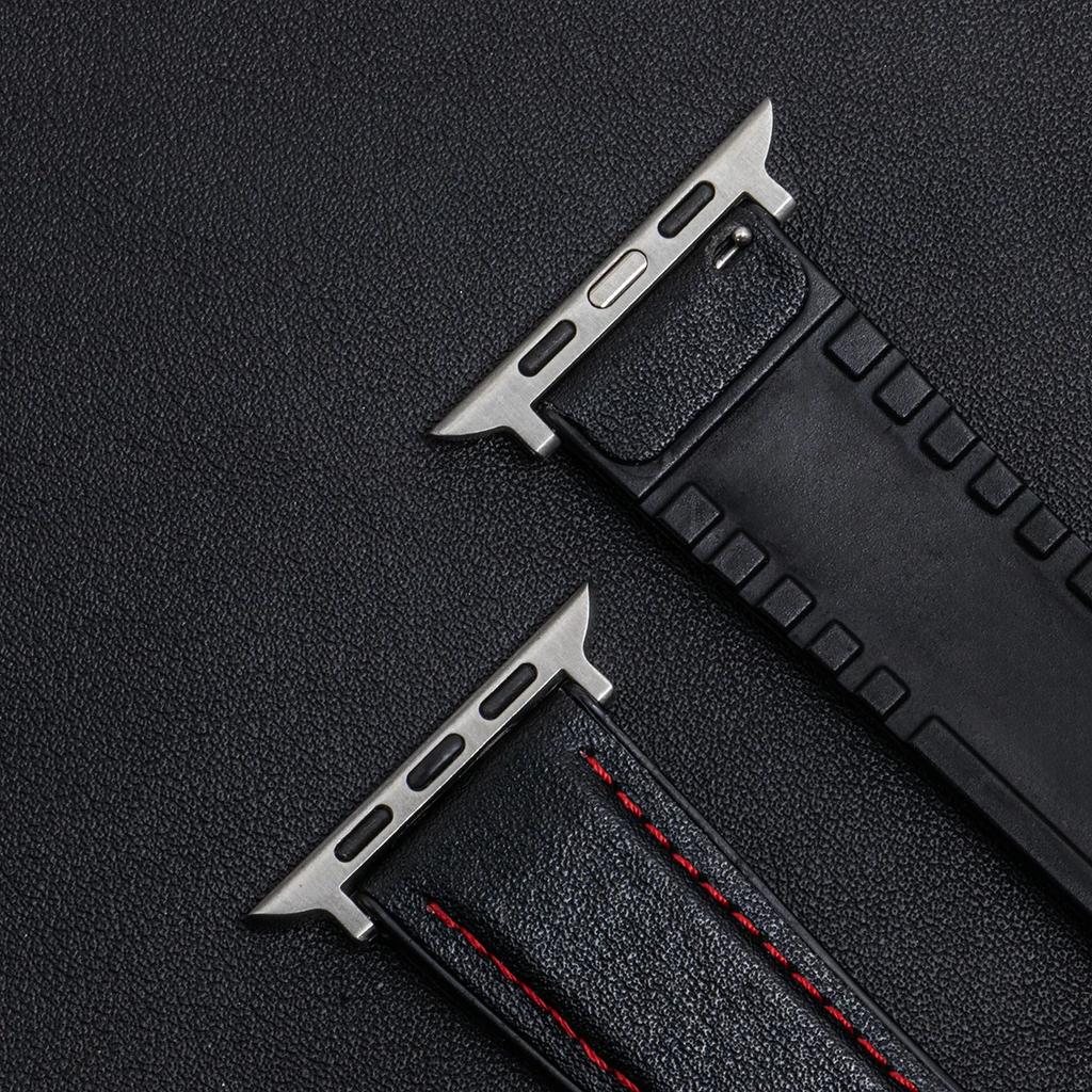 Leather Strap for Apple Watch Band Ultra 2 49mm 46mm 44mm 45mm 42mm 41mm 40mm Bracelet for Iwatch Series 10 9 8 7 6 5 4 Correas