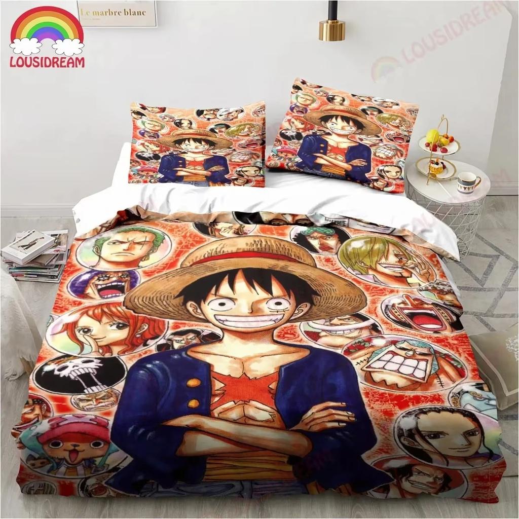 3D Print One Anime P-piece Bedding Set,Duvet Cover Comforter Bed Set Quilt Cover Pillowcase,King Queen Twin Size Boy Girl Adult