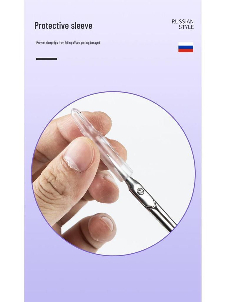 Stainless Steel Russian Style Cuticle Nippers, Eyebrow Tweezers, Beauty Scissors, and Hangnail Exfoliating Tools