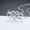 Popular Jewelry, Love 8-character Synthetic Zircon Necklace, Heart-shaped Pendant, Neck Chain, Niche High-end Necklace, Wholesale.