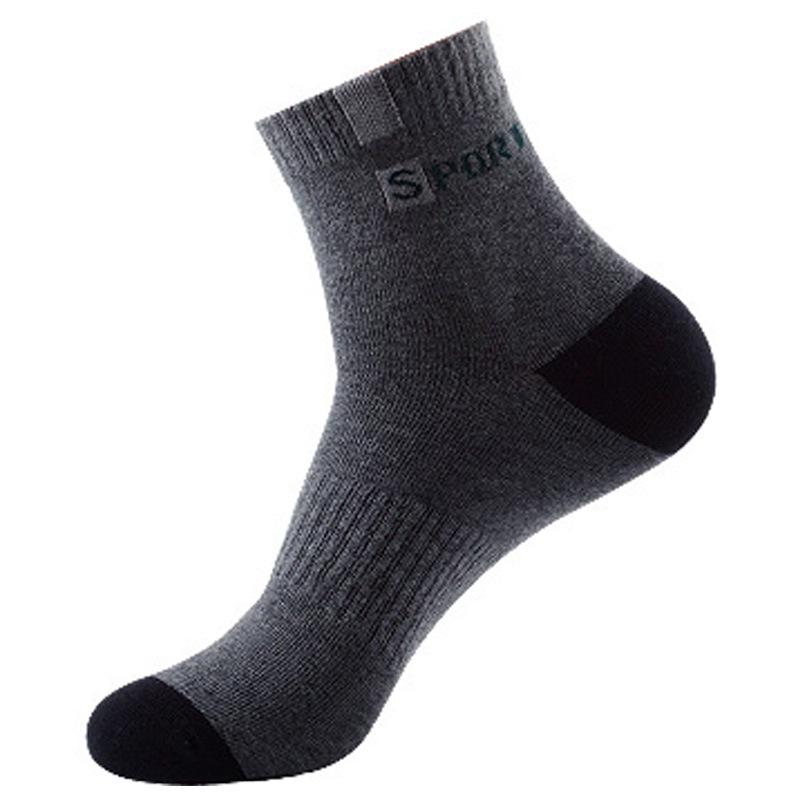 

Европейские и американские мужские спортивные носки до середины икры с надписью на осень/зиму - Дышащий хлопок One Size