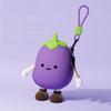 Cute Cartoon Vegetable Silicone Coin Purse With Keychain For Kids And Daily Use