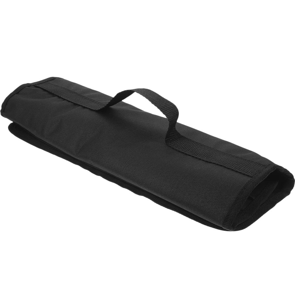 Black Oxford Cloth Waterproof Knife Storage Bag With Internal Partition Roll Case Kitchen Holder Cutlery Ganizer Travel