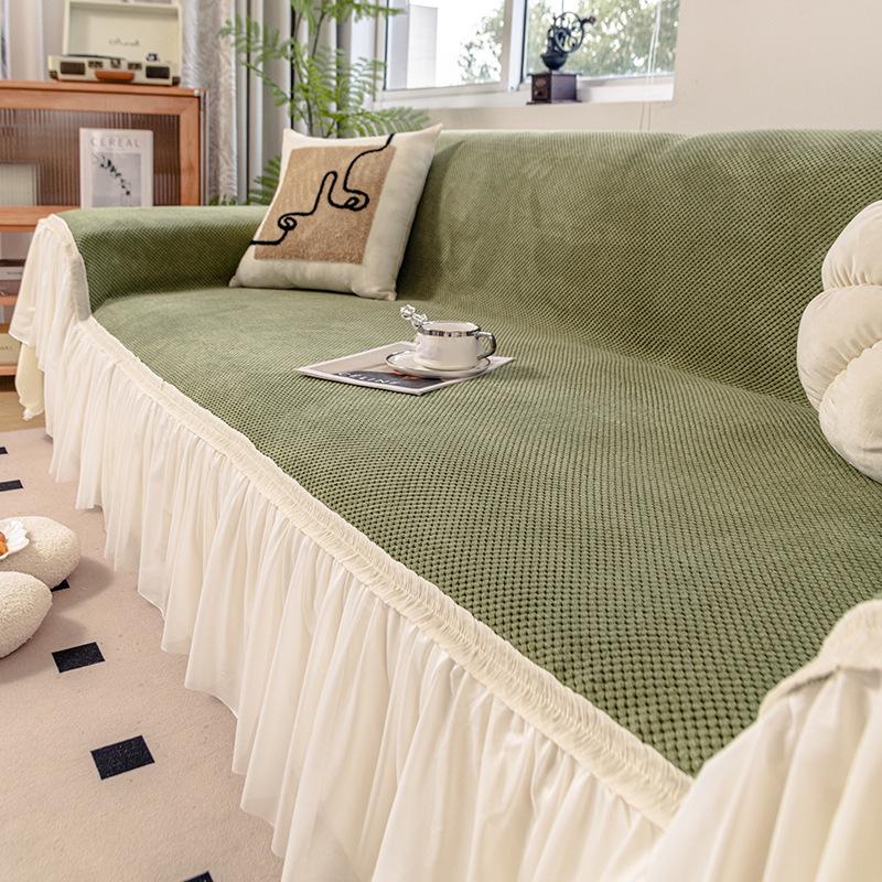 

Полотенце для дивана в кремовом стиле, новый чехол для дивана, ткань Four Seasons, универсальное одеяло для дивана, чехол для дивана, все включено, нескользящее кружево 180*130cm