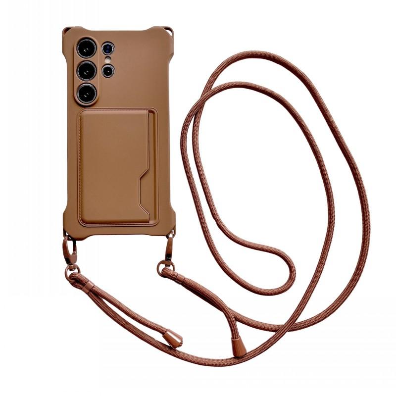 Strap Wallet Case For Samsung Galaxy S25 Ultra A35 A55 A15 A16 S24 FE S25 Plus Shockproof Card Slot Crossbody Neck Lanyard Cover