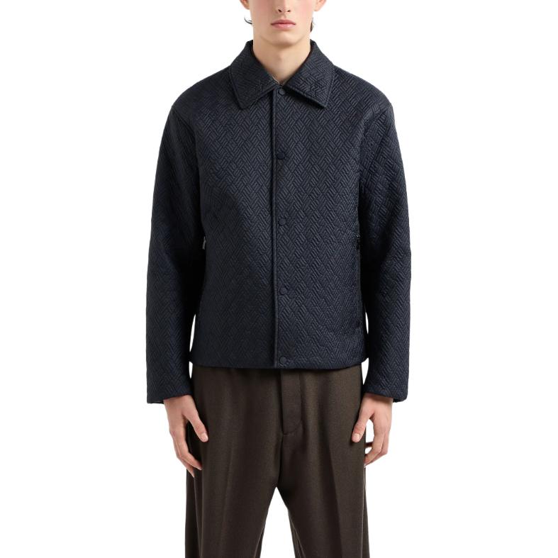 EMPORIO ARMANI FW24 Puffer Jacket Men's Marine Blue 6D1B69-1NVBZ-0920