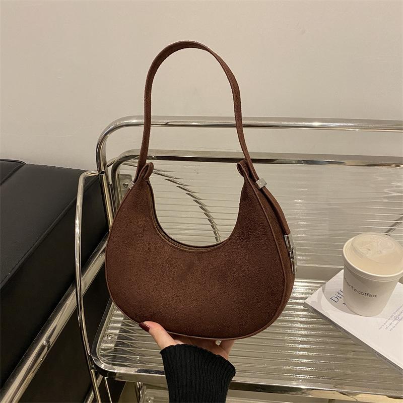 

Ретро корейская версия новой высококачественной текстурированной сумки подмышку, женская сумка-полумесяц, модная и персонализированная простая наплечная сумка в стиле инс