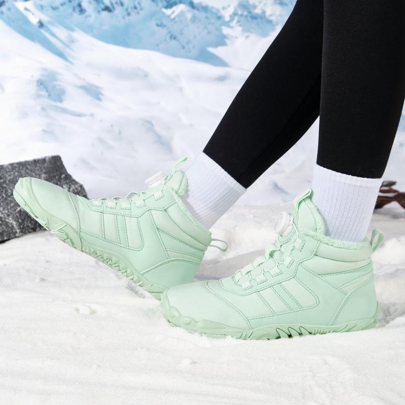 

Зимние ботинки для родителей и детей с пятью пальцами из хлопка, короткие сапоги, бархатные, теплые, водонепроницаемые, нескользящие, зимние ботинки, обувь для кемпинга и походов 42