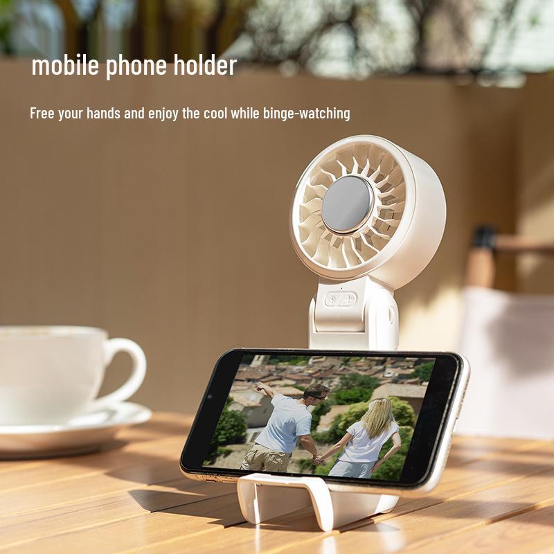 Portable Neck-Hanging Handheld Fan with Semiconductor Cooling and Foldable Ice Pack