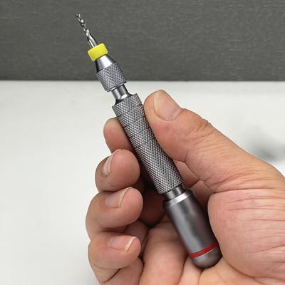 Decompression Hand Drill Double Bearing Metal Round Tail Steel Drill Bit for Assembly Model Hobby AssemblyMaking