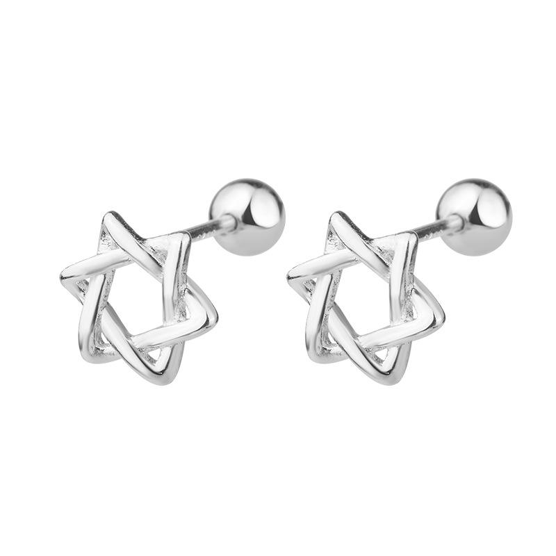 Star Screw Back Stud Earrings For Women Summer Hypoallergenic Niche Elegant High End Temperament Jewelry
