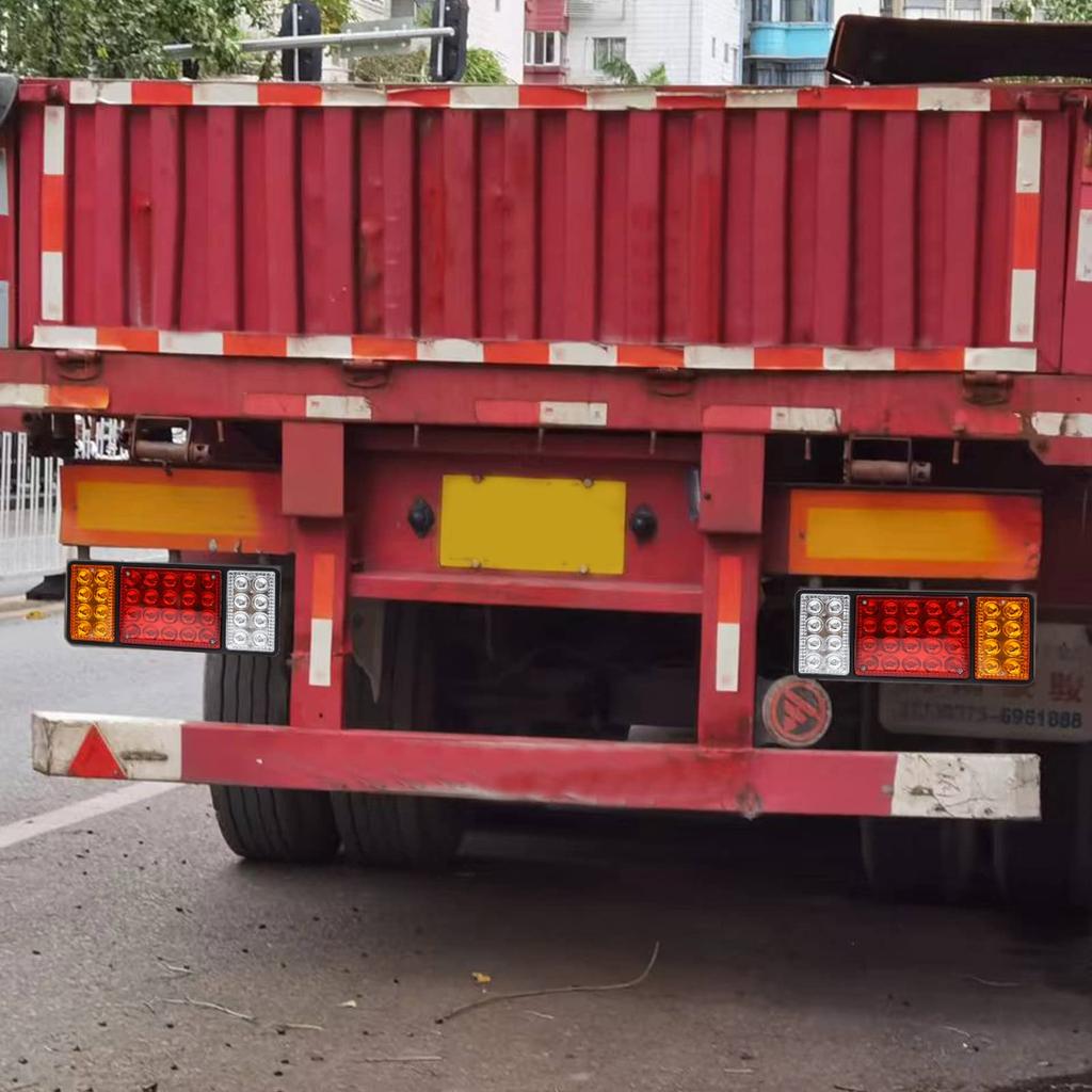 Biqing 36 LED Trailer Rear Tail Lights LED Rear Brake Light Car Stop Indicator Reverse Lamp for Truck Trailer Tractor Caravan Van (2pcs)