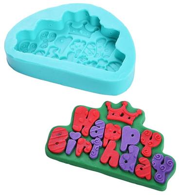 Forma Silikonowa Do Masy Cukrowej  Happy Birthday  Korona
