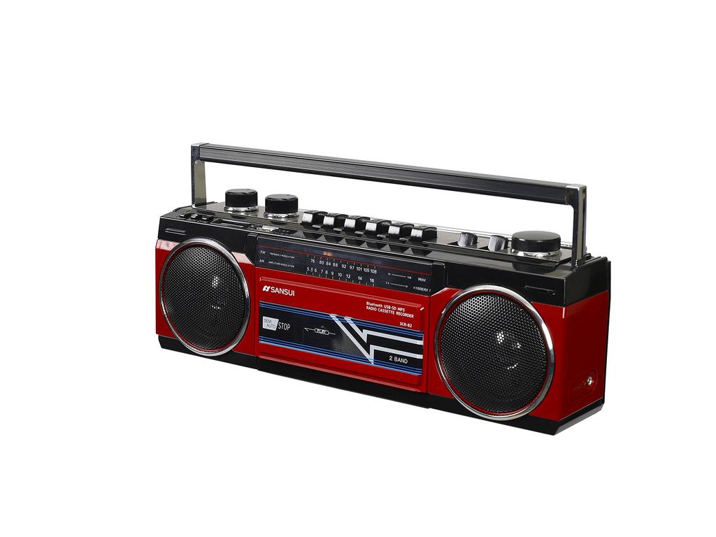 SANSUI Bluetooth Equipped Radio Cassette Player Card MP3 Playback [USB/SD Compatible] SCR-B2 [RD]