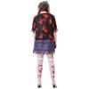 Womens Halloween Vampire Cosplay Costume Set - Shirt Tie Short Pleated Skirt Headpiece Jacket