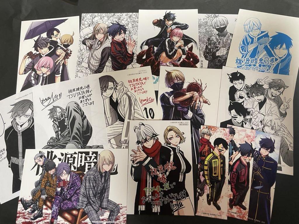 [USED] Price reduced! 26 items Togen Anki bonus illustration card paper bookmark sticker