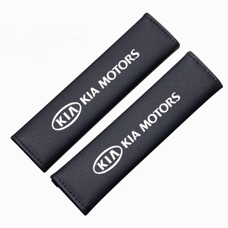 AHN1 Car Safety Belt Harness Shoulder Adjuster Pad Cover For KIA Sportage Cerato Optima K2 K3 K4 K5 Rio Soul Stonic Car Accessories