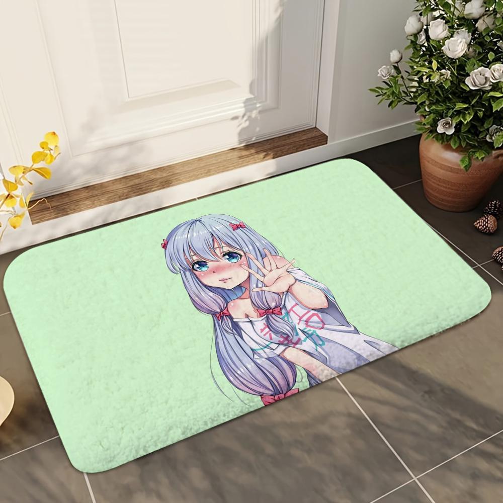 1pc Anime Izumi Sagiri Bathroom Absorbent Mats Anti-Slip Mats Home Decor Supplies Carpets Home Kitchen Floor Mats