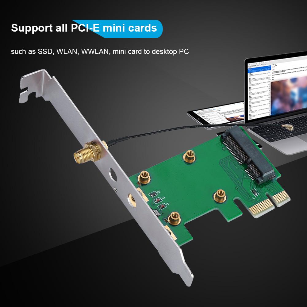 Mini PCI E To PCI E Riser Card Expand External Adapter Network Card