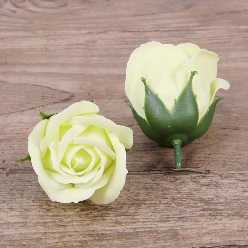 50pcs Handmade Soap Roses, 4 Layer Roses, DIY Flower Head, Wedding Rose Flowers Decor, Valentine's Day Romantic Bouquet