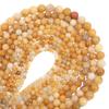 Louleur 1 Strand Natural Stone Beads Yellow Aventurine Jade Beading for DIY Bracelet Necklace Jewelry Accessories