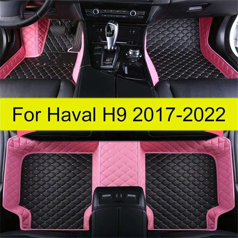 5 Seats Car Floor Mats For Haval H9 2017 2018 Auto Leather Carpet Pads Vehicle Full Set Foot Mat Rugs