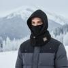 Warmer Hooded Neck Cap Drawstring Winter Pullover Cap Casual Fleece Balaclava Hat  Outdoor