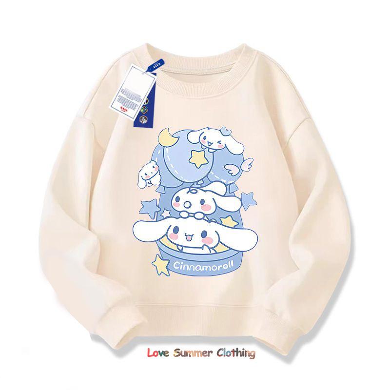 Dívčí mikina s kapucí Roztomilá mikina Cinnamoroll Mikina Dětské kreslené psí oblečení Chlapecká mikina s kapucí Dětský ležérní top