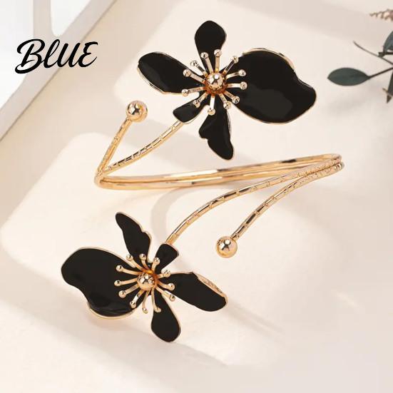 Feminine Armlet Bracelet Flower Arm Cuff Women Upper Adjustable Open
