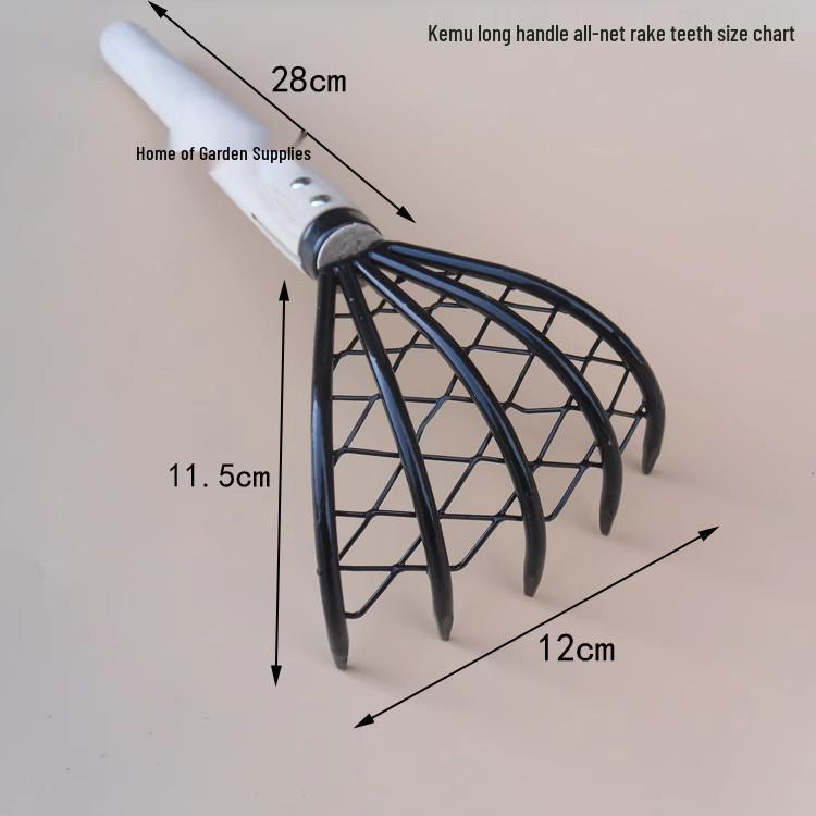 Five-Claw Rake for Leaves, Gardening, and Beach Use