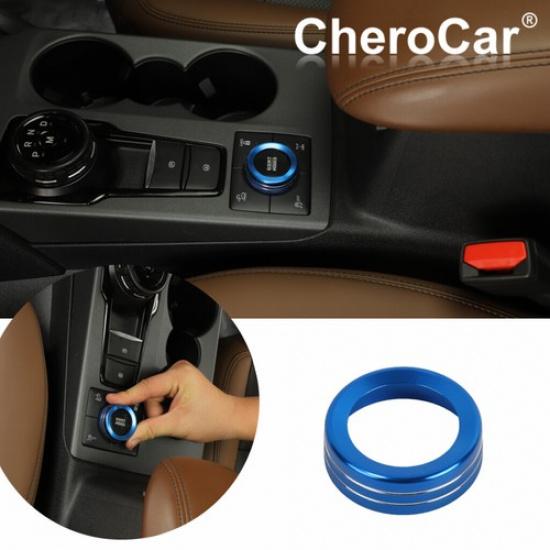 4WD Four-wheel Drive Knob Trim Cover Ring Aluminum Alloy for Bronco Sport +