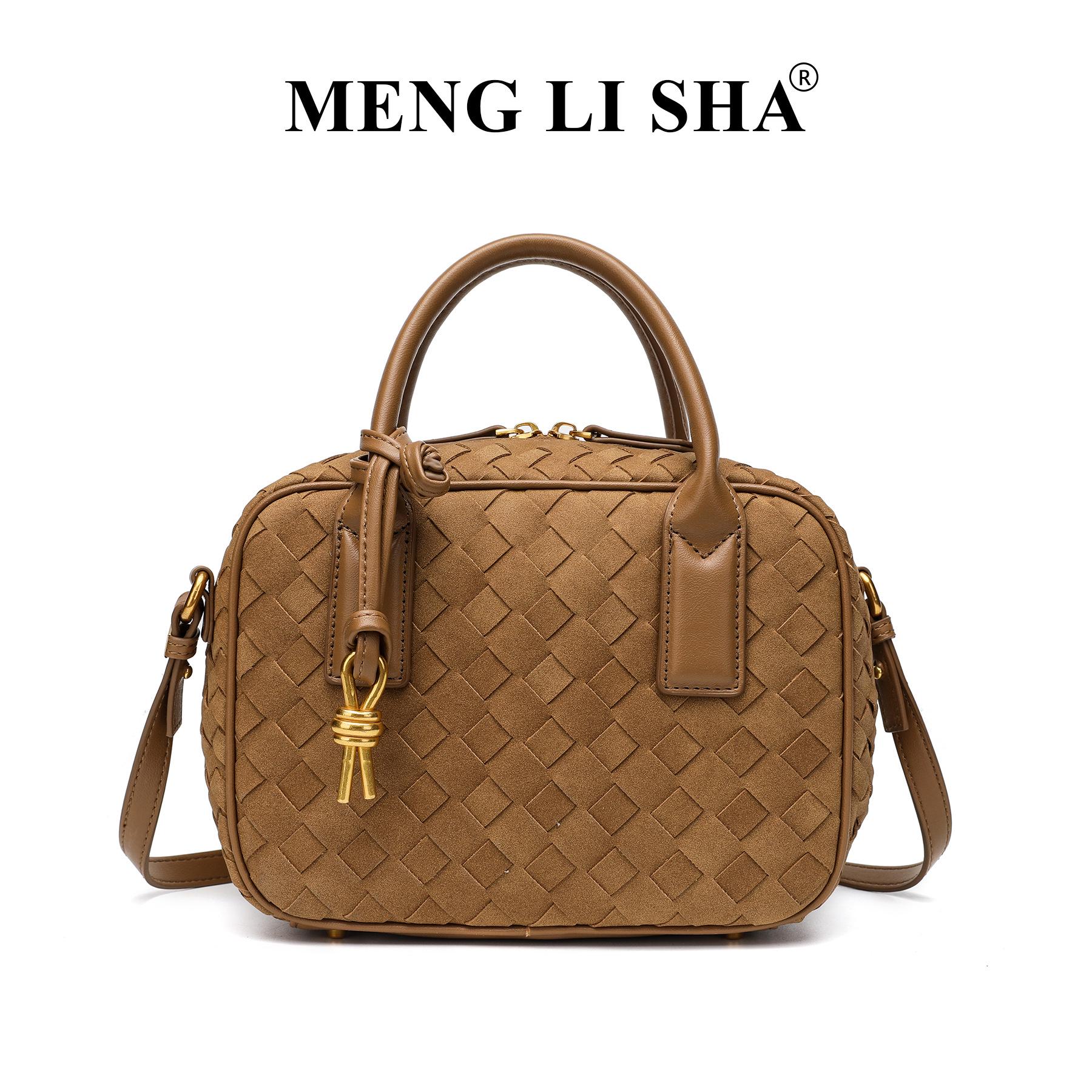 

Retro Frosted Suede Woven Crossbody Pillow Bag - Women s Fashionable Shoulder and Commuting Handbag