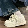fashion New U Leather Women's White Casual Woman Vulcanize Sneakers Women 2024 Sport Walking Running Platform Flats Shoes