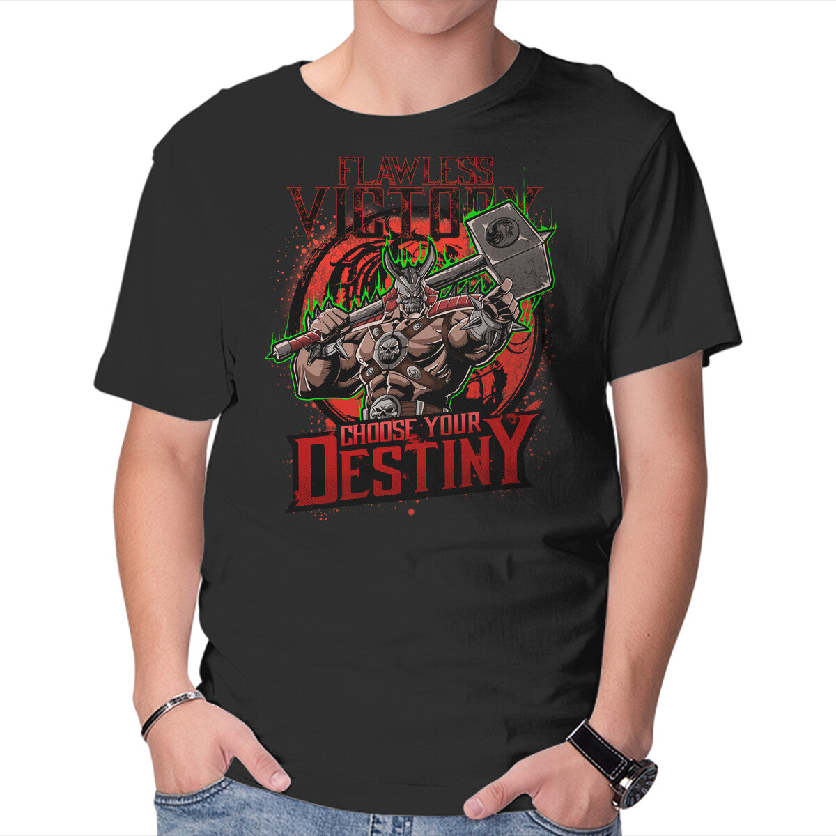 Unisex Crew Neck T-Shirt Choose Your Destiny Graphic Short Sleeve Casual Tee XS