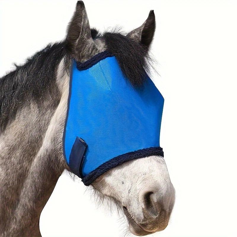 Удобные дышащие сетчатые маски от мух для лошадей с ушами - Гладкая эластичная конная амуниция